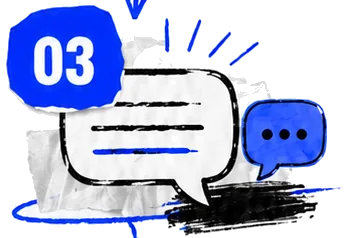 Etapa 03 — balões de conversa: roteiros com storytelling