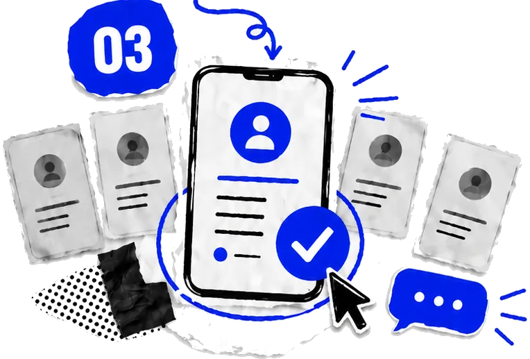 03 — perfil escolhido no celular com confirmação